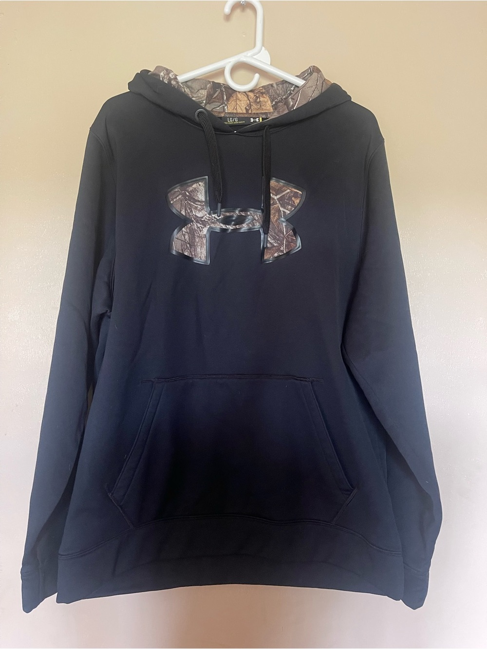 LG Men’s Black Crewneck Sweatshirt with Camo Logo